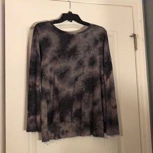 Rue 21 Distressed grey and black marble Sweater